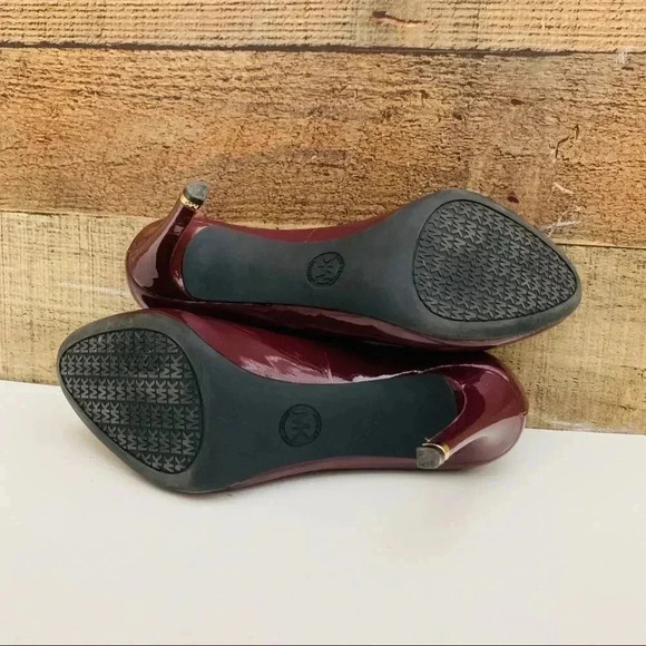Michael Kors Patent Leather Burgundy Heels - Picture 7 of 8